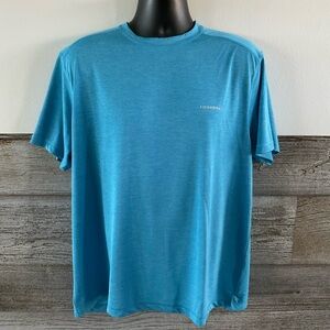 Fish Hippie Co. Blue  performance casual shirt Size Large (F1)